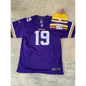 Adam Thielen #19  Youth Sz XL Minnesota Vikings Jersey Nike On Field + Hat